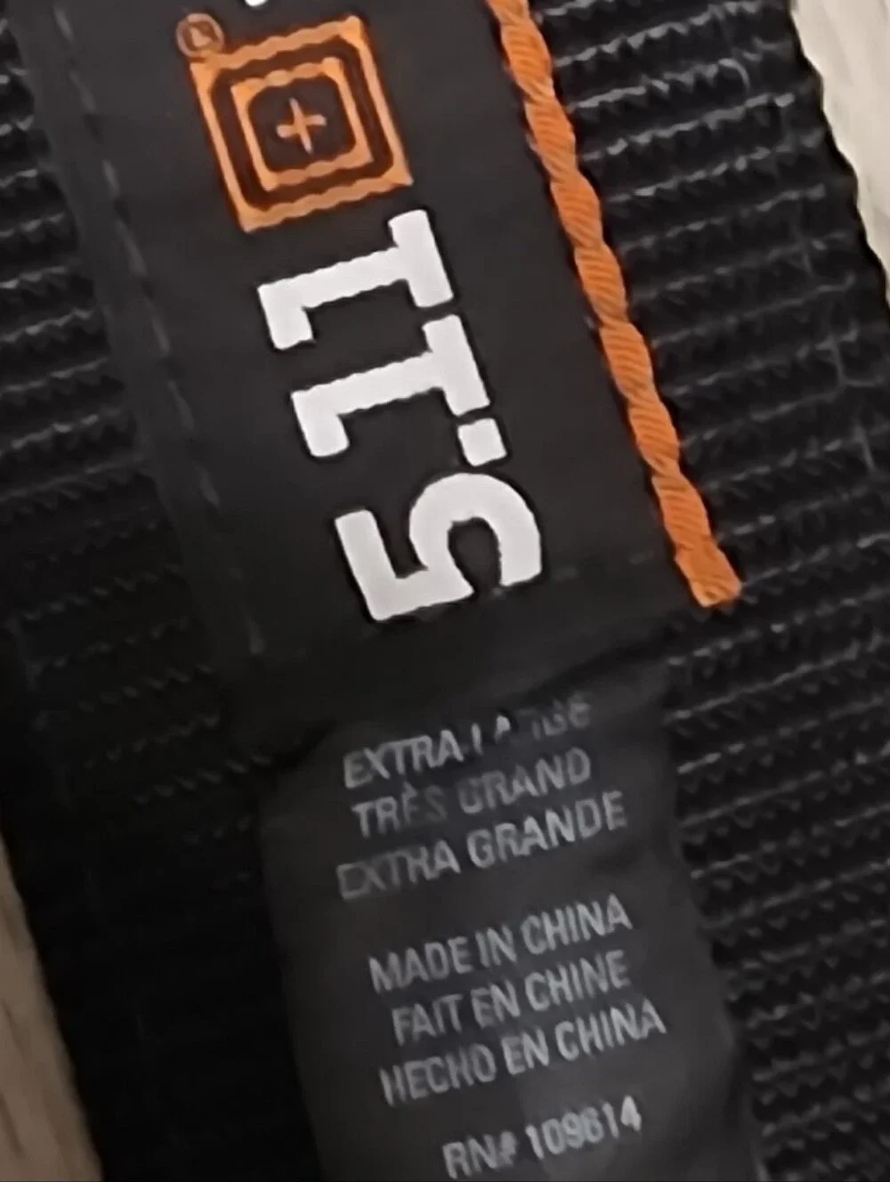 5.11 Tactical Black Nylon Belt